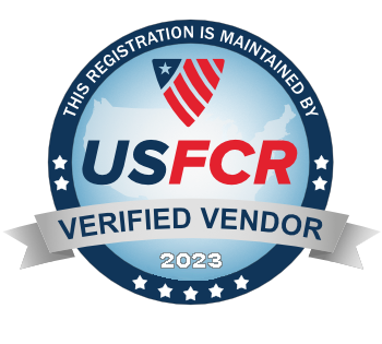 US Federal Contractor Registration System for Award Management Verified Vendor Seal USFCR Verified Vendor